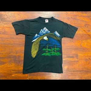 Vintage animal eagle shirt adult S soft
